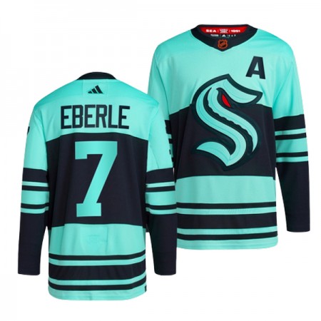 Mænd NHL Seattle Kraken Trøje Eberle 7 Adidas Jordan 2022-23 Isblå Reverse Retro 2.0 Authentic